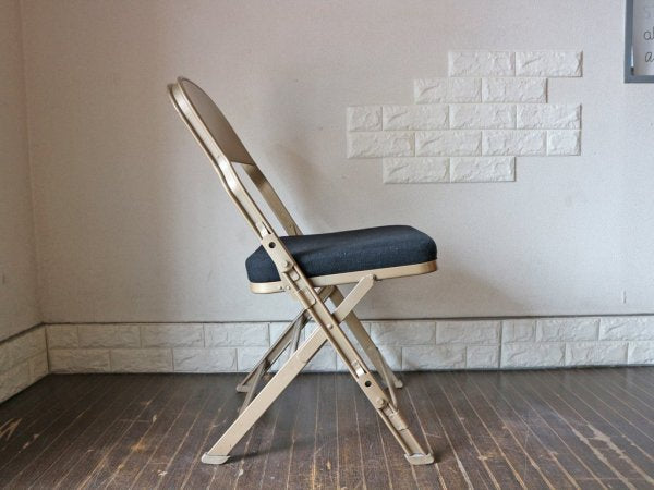 クラリン CLARIN フォールディングチェア 折り畳み式 Folding chair SANDLER ブラック ファブリッククッション D ◎