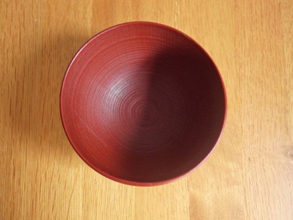 赤木明登 楡の鉢シリーズ 茶碗 4寸 赤 漆 伝統工芸 A ♪