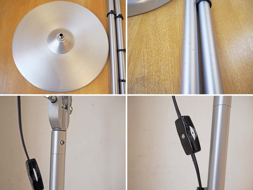 アングルポイズ ANGLEPOISE Type 75 DeskLamp Floor Standing Pole set フロアランプ デスクランプ シルバー ケネス・グランジ ★