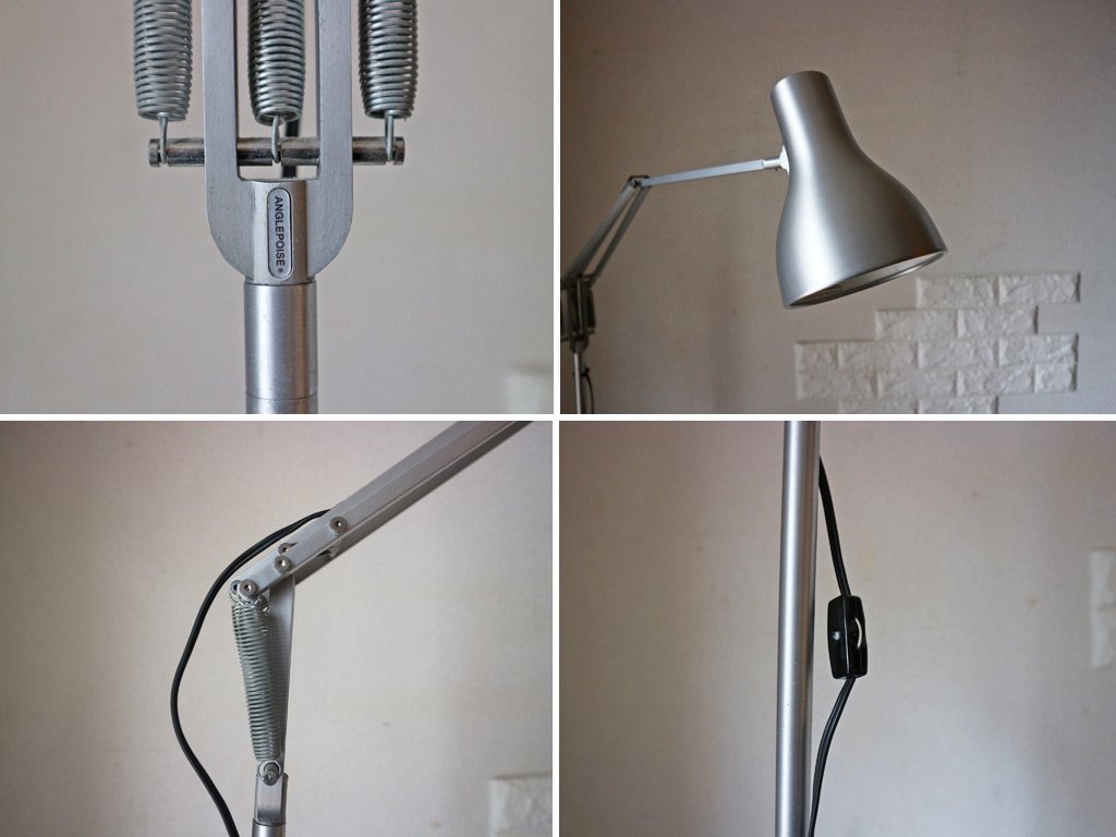 アングルポイズ ANGLEPOISE Type 75 DeskLamp Type Range Floor Standing Pole set フロアランプ デスクランプ ブラッシュアルミニウム ◎