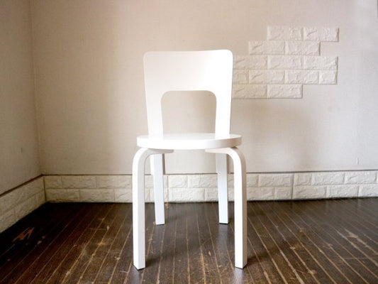 アルテック Artek チェア66 CHAIR66 ダイニングチェア デスクチェア アルヴァ・アアルト Alvar Aalto バーチ材×ホワイトラッカー 北欧 ◎