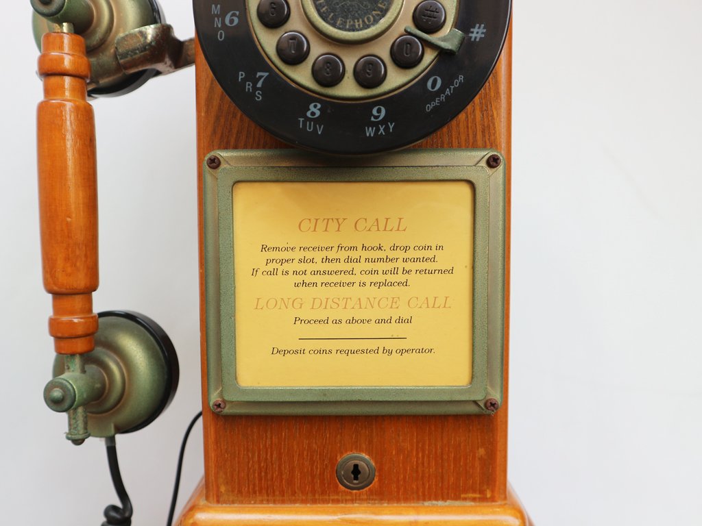 USビンテージ テレフォン USA 公衆電話 1950's アメリカ レトロ 電話機 オブジェ ◎