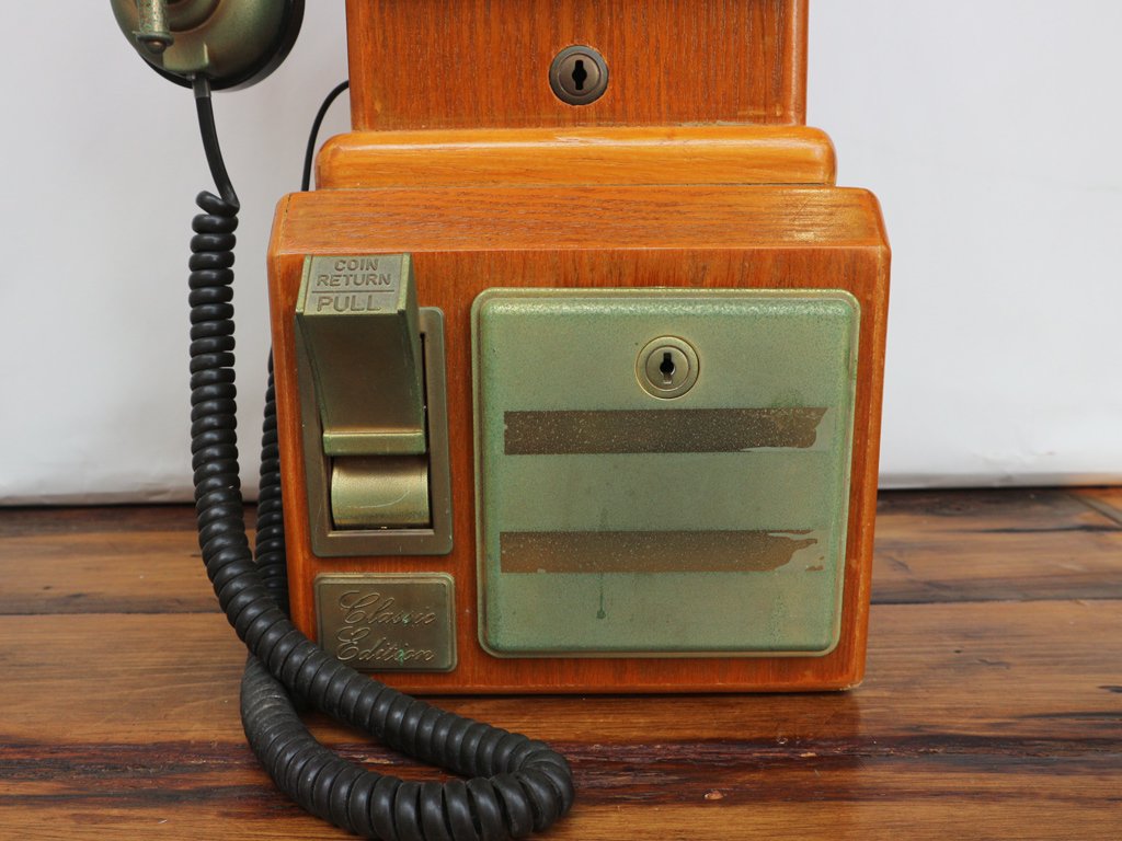 USビンテージ テレフォン USA 公衆電話 1950's アメリカ レトロ 電話機 オブジェ ◎