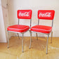 コカ・コーラ Coca Cola ダイナーチェア 2脚セット A オフィシャルライセンスプロダクト 50s アメリカンオリジナルデザイン ★