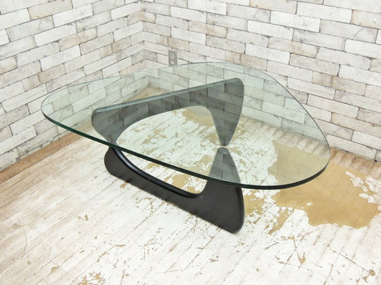 イサムノグチ Isamu Noguchi コーヒーテーブル Coffee Table ガラス天板厚19mm リプロダクト品 デザイナーズ家具 名作 ●