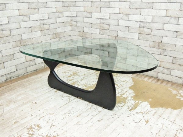 イサムノグチ Isamu Noguchi コーヒーテーブル Coffee Table ガラス天板厚19mm リプロダクト品 デザイナーズ家具 名作 ●