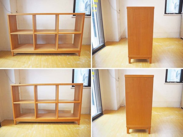 無印良品 MUJI タモ材 オープンシェルフ 3列2段 廃盤 2×3 シェルフ シンプルナチュラル ★