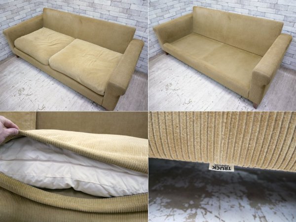 トラックファニチャー TRUCK FURNITURE FK ソファ 3人掛け FK SOFA 3-SEATER ウォールナット無垢材 コーデュロイ ●