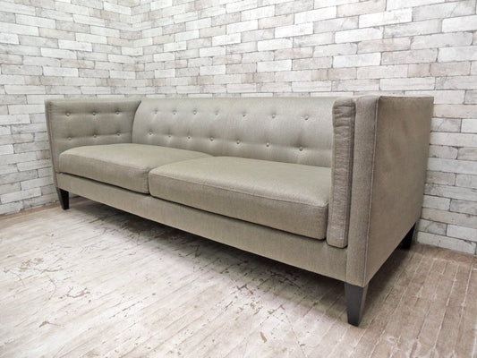 クレート＆バレル Crate＆Barrel エイダンダフテッドソファ Aidan Tufted Sofa 3シーター モダンデザイン アメリカ 定価：20万円以上 ●