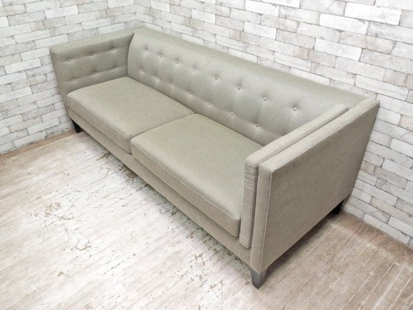 クレート＆バレル Crate＆Barrel エイダンダフテッドソファ Aidan Tufted Sofa 3シーター モダンデザイン アメリカ 定価：20万円以上 ●