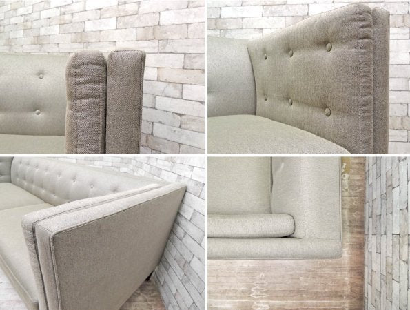 クレート＆バレル Crate＆Barrel エイダンダフテッドソファ Aidan Tufted Sofa 3シーター モダンデザイン アメリカ 定価：20万円以上 ●