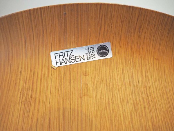 フリッツ ハンセン Fritz Hansen 正規品 セブンチェア SEVEN オーク材 1989年 ナチュラルウッド アルネ・ヤコブセン ★