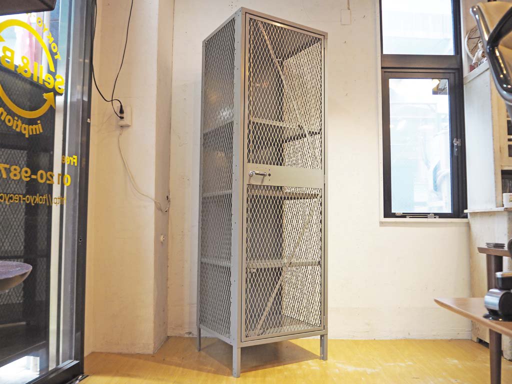 リオン LYON USA メッシュロッカー MESH LOCKER スチール グレー 収納家具 店舗什器 P.F.S取扱 ★