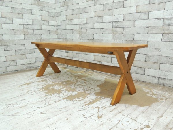 カリモク karimoku ルスティックシリーズ RUSTIC 木製 ベンチ ナチュラルカラー ●