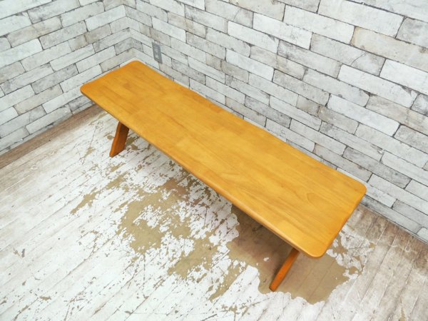 カリモク karimoku ルスティックシリーズ RUSTIC 木製 ベンチ ナチュラルカラー ●