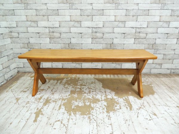 カリモク karimoku ルスティックシリーズ RUSTIC 木製 ベンチ ナチュラルカラー ●