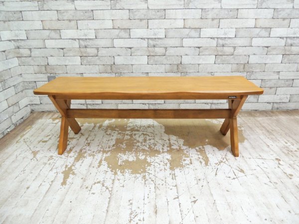 カリモク karimoku ルスティックシリーズ RUSTIC 木製 ベンチ ナチュラルカラー ●