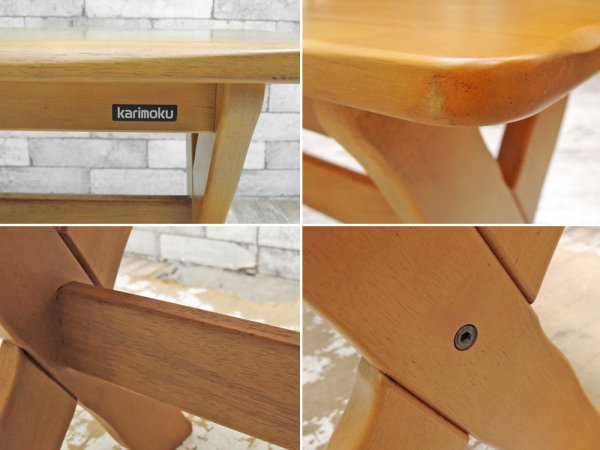 カリモク karimoku ルスティックシリーズ RUSTIC 木製 ベンチ ナチュラルカラー ●