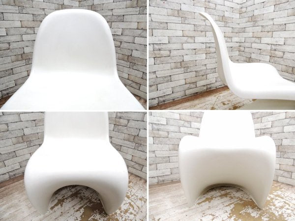 ヴィトラ vitra パントンチェア Panton Chair ホワイト ヴェルナー・パントン Panton スタッキングチェア ミッドセンチュリー スペースエイジ ●