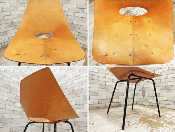 シュタイナー Steiner トノーチェア Tonneau Chair ピエール・ガーリッシュ Pierre Guarich プライウッド ●