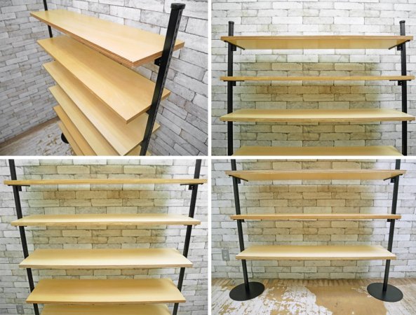 ハミングバード・ブックシェルフ HummingBird Bookshelf 鷗来堂 ウォールシェルフ Wallshelf 1200ベースセット 伸長式 本棚 定価121,000円 ●