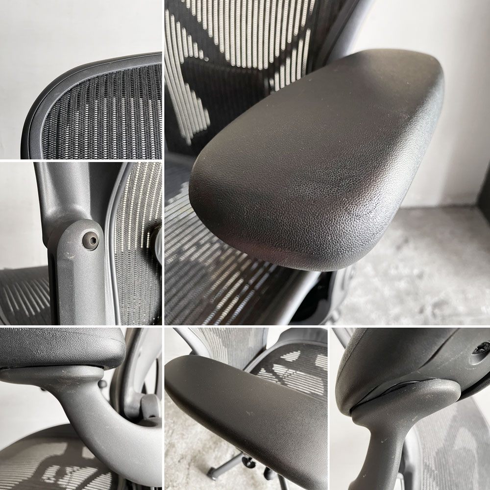 ハーマンミラー Herman Miller アーロンチェア スタンダード Bサイズ ポスチャーフィット グラファイトベース フル装備 ビル・スタンフ＆ドン・チャドウィック ■