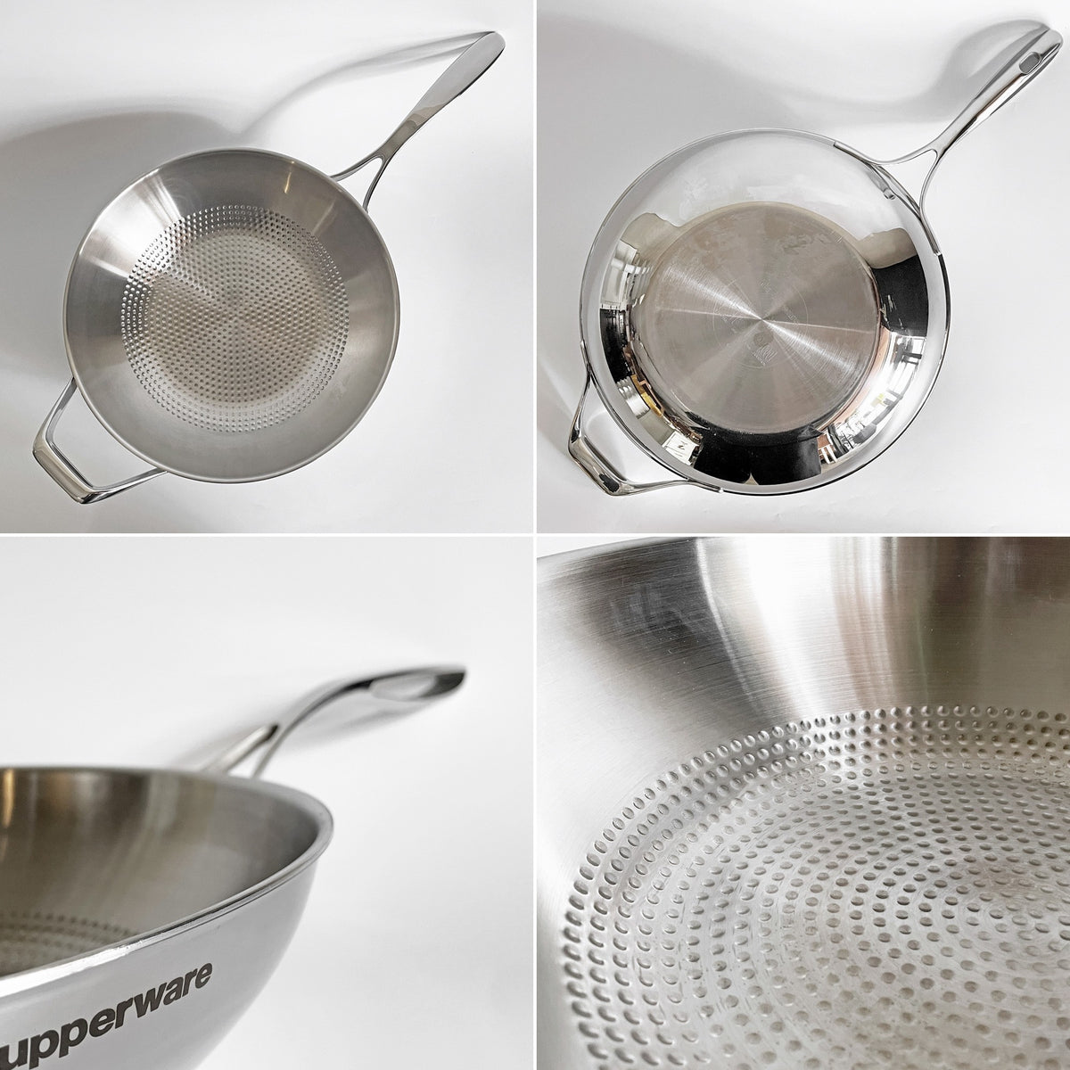 タッパーウェア Tupperware マストロクックウェア Mastro Cookware ウォック 32cm フライパン 5L 片手鍋 サイドハンドル付 ガラス蓋付 アメリカ ■