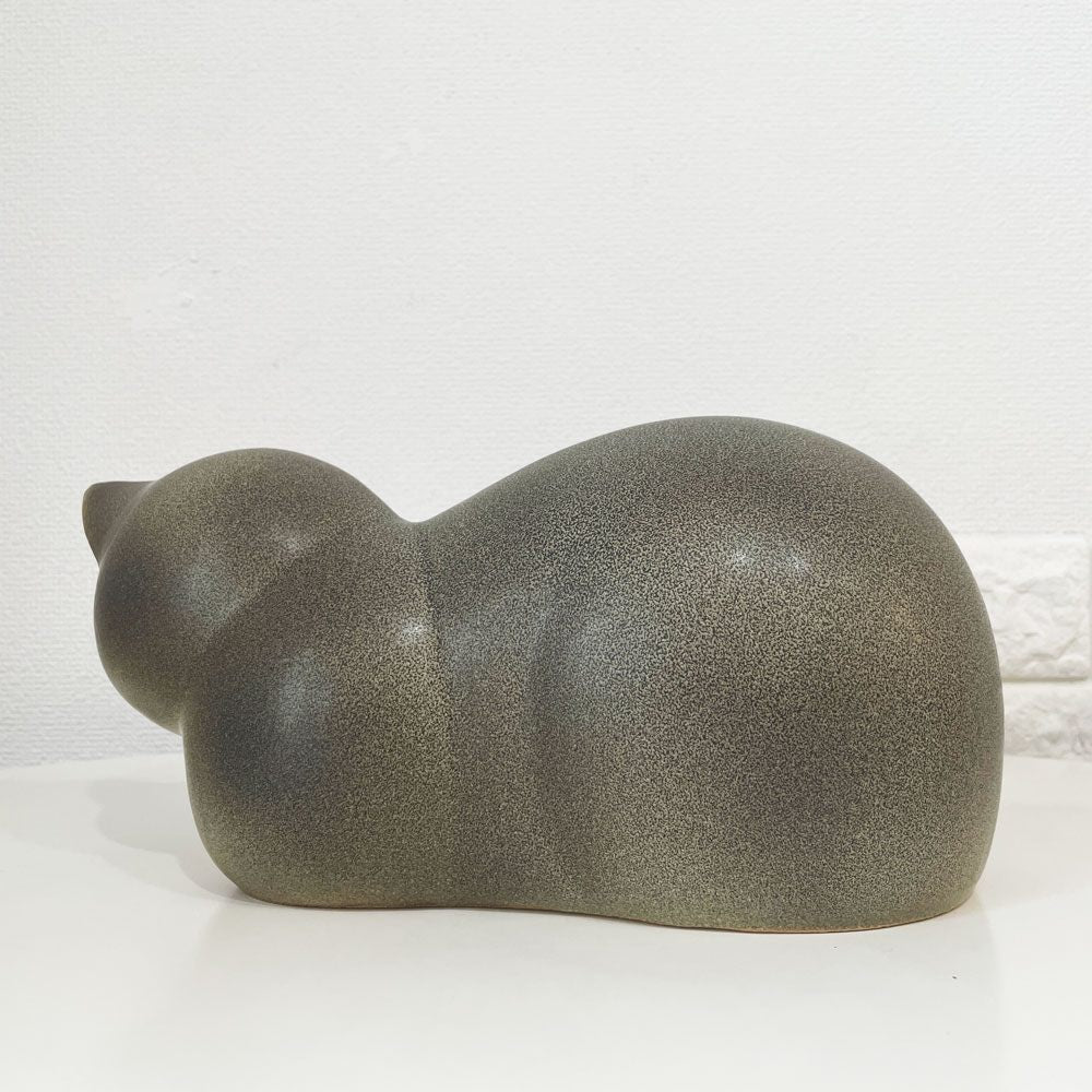 グスタフスベリ GUSTAVSBERG 猫 モーゼス MOSES リサラーソン オブジェ 置物 W30cm 北欧雑貨 北欧ビンテージ ◎