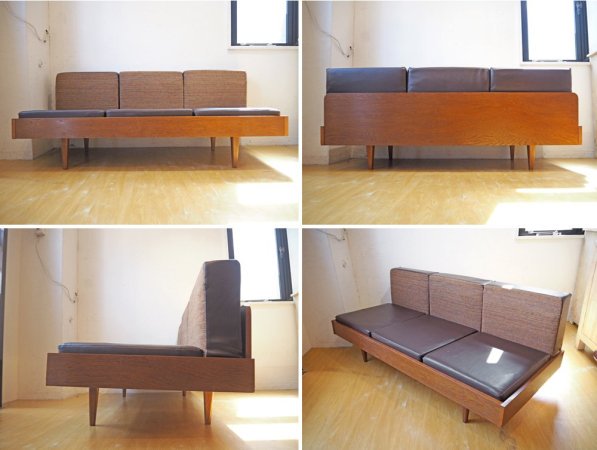 パシフィックファニチャーサービス Pacific furniture service P.F.S クラブシックス CLUB 6 ソファ 3シーター オーク材 ★