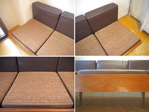 パシフィックファニチャーサービス Pacific furniture service P.F.S クラブシックス CLUB 6 ソファ 3シーター オーク材 ★