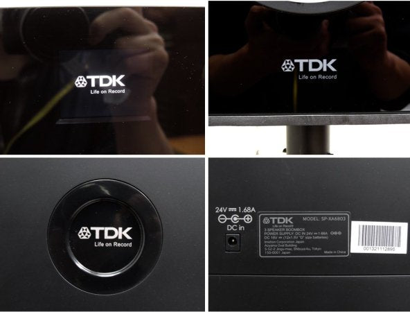 TDK 3Speaker Boombox SP-XA6803 社外スピーカースタンド＆レシーバー セット 2.1chステレオ アクティブスピーカー オーディオ ●