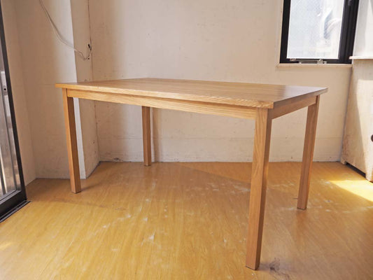 無印良品 MUJI ダイニングテーブル Dining table オーク無垢材 ワックスフィニッシュ シンプル ナチュラル W140 ★