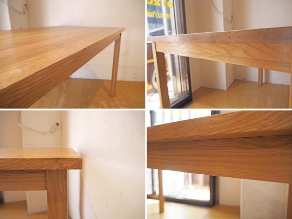 無印良品 MUJI ダイニングテーブル Dining table オーク無垢材 ワックスフィニッシュ シンプル ナチュラル W140 ★