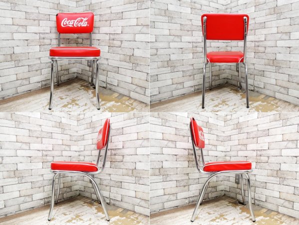 コカ・コーラ Coca Cola ダイナーチェア ダイニングチェア 50sビンテージスタイル A ●