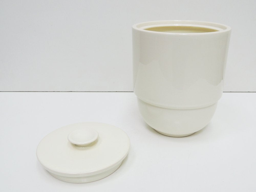 ヘドヴィッヒ・ボルハーゲン Hedwig Bollhagen ボーグラージャー Bogler jar ホワイト ふた付容器 コンテナ バウハウス Bauhaus ●