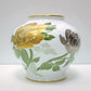 大倉陶園 OKURA 金銀彩牡丹 花瓶 フラワーベース 花器 壺 白磁 ●