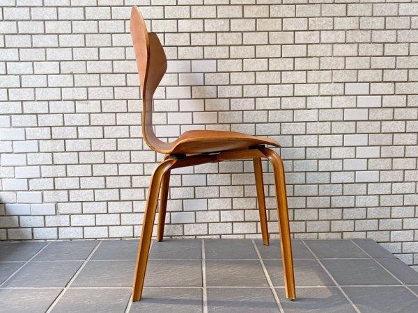 フリッツハンセン Fritz Hansen グランプリチェア GRAND PRIX CHAIR チーク材 ビンテージ 後期 アルネ・ヤコブセン 北欧 デンマーク ■