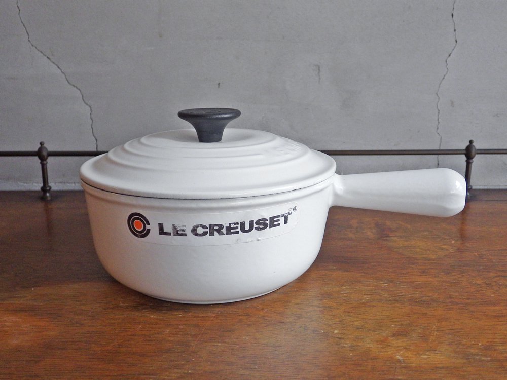 ルクルーゼ LE CREUSET ソースパン 片手鍋 ホワイト フランス製 1L ♪