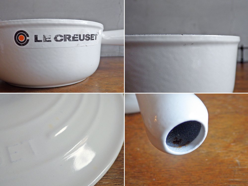 ルクルーゼ LE CREUSET ソースパン 片手鍋 ホワイト フランス製 1L ♪