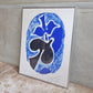 ジョルジュ・ブラック Georges Braque 青と黒の鳥 シルクスクリーン 額装品 ♪