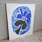 ジョルジュ・ブラック Georges Braque 青と黒の鳥 シルクスクリーン 額装品 ♪