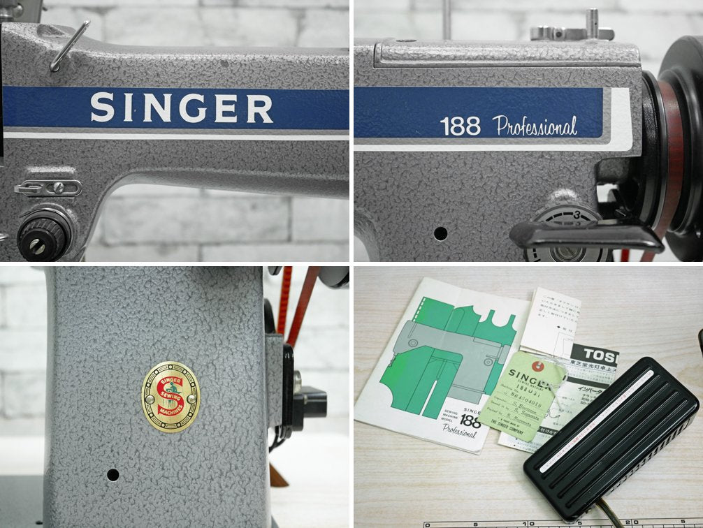シンガー SINGER 職業用足踏みミシン 188 Professional ジャンク品 什器 インダストリアル ビンテージ ●
