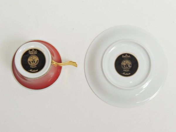 ヴェルサーチ VERSACE × ローゼンタール Rosenthal メデューサ カップ&ソーサー C&S バロック調 ●