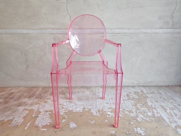 カルテル Kartell ルールーゴースト LouLou Ghost キッズチェア スタッキング アームチェア レッド フィリップ・スタルク ♪