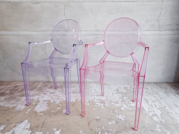 カルテル Kartell ルールーゴースト LouLou Ghost キッズチェア スタッキング アームチェア レッド フィリップ・スタルク ♪