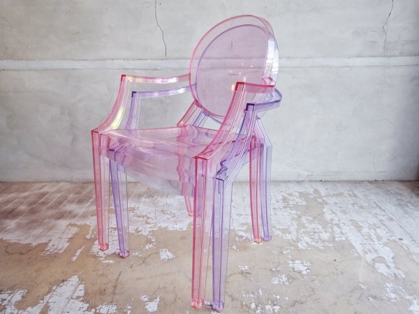 カルテル Kartell ルールーゴースト LouLou Ghost キッズチェア スタッキング アームチェア レッド フィリップ・スタルク ♪