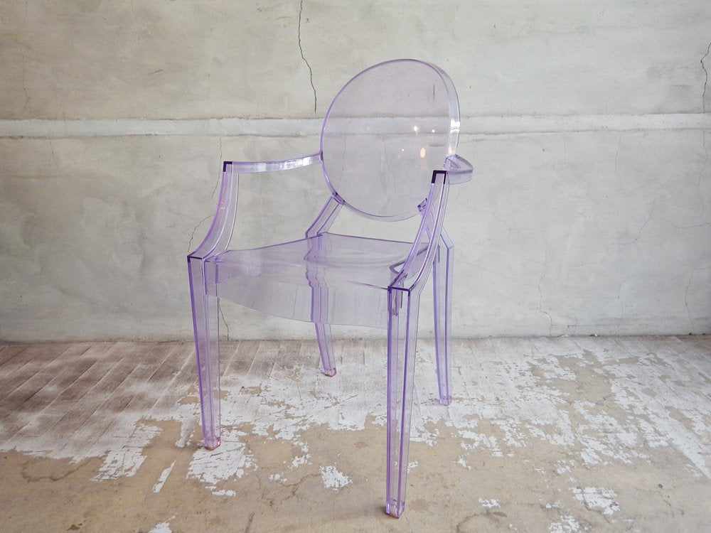 カルテル Kartell ルールーゴースト LouLou Ghost キッズチェア スタッキング アームチェア ブルー フィリップ・スタルク ♪