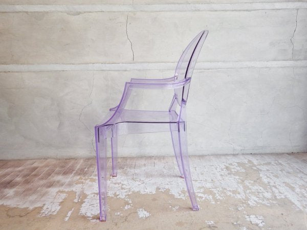 カルテル Kartell ルールーゴースト LouLou Ghost キッズチェア スタッキング アームチェア ブルー フィリップ・スタルク ♪