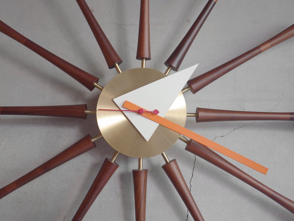 ヴィトラ Vitra スピンドルクロック Spindle Clock 時計 ウォールクロック ジョージ・ネルソン 定価￥55,000- ♪