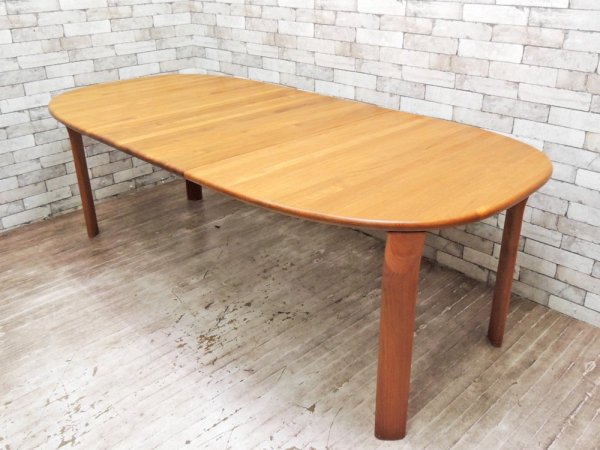 スネカルガールデン Snedkergaarden 伸長式 ダイニングテーブル 追加天板2枚 チーク材 デンマーク ●